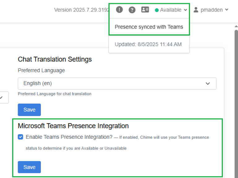 Agents' Teams Presence Monitoring - Helpdesk solutions feature