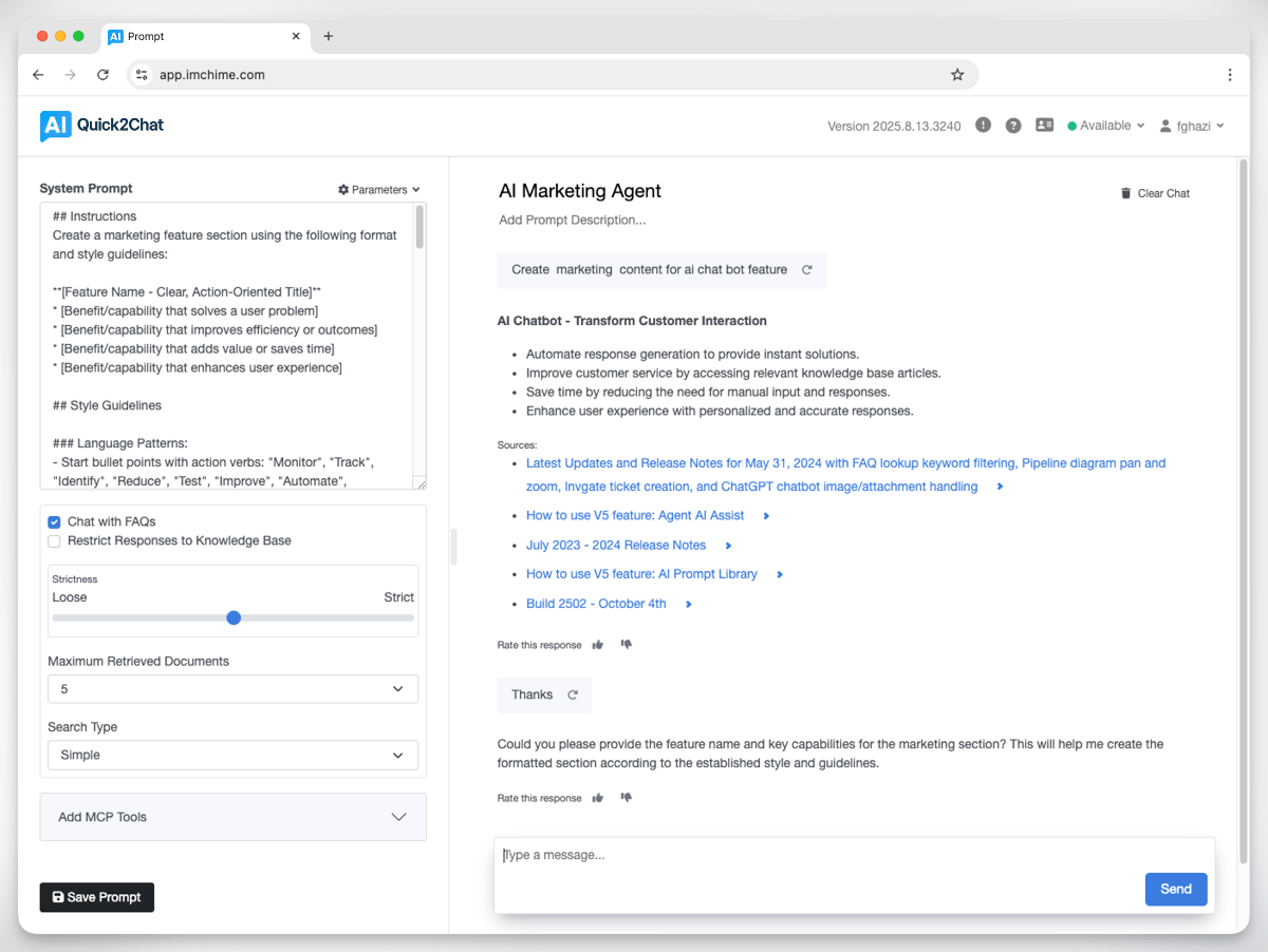 AI Chat & Prompt Engineering Studio - Helpdesk solutions for enterprise