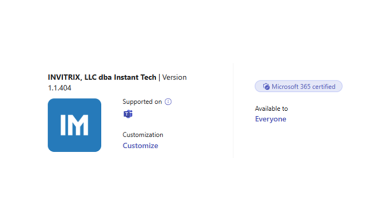 Certified MS Teams Application - Helpdesk solutions feature